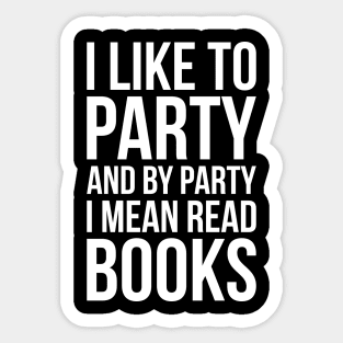 Bookworm humor funny nerd geek Sticker